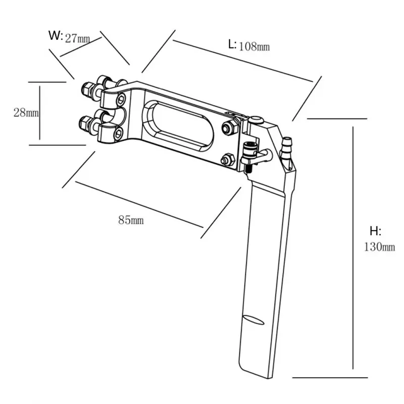 Aluminum 108x130mm Rudder with  Water Pickup Suitable for Rc Boat  Length 80-100cm Good Quality