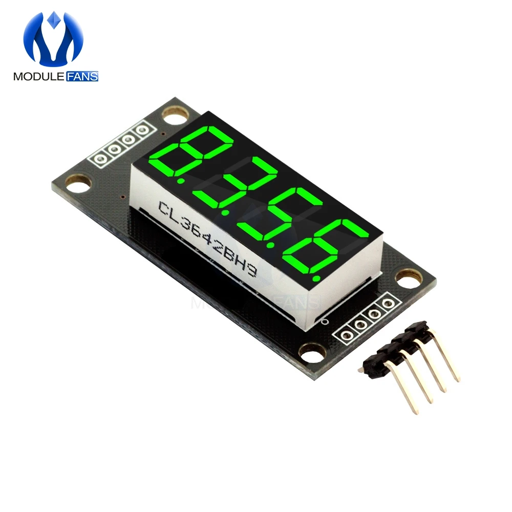 TM1637 0.36" 0.36 Inch 7 Segments Digital Display Tube 4-Digit LED  Module Board For Arduino Red Green Blue Yellow White image 6