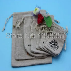 

100pcs/lot wholesale jute/linen/flax drawstring gift bags for toiletry/IPAD air packaging,Size be customized,Various colors