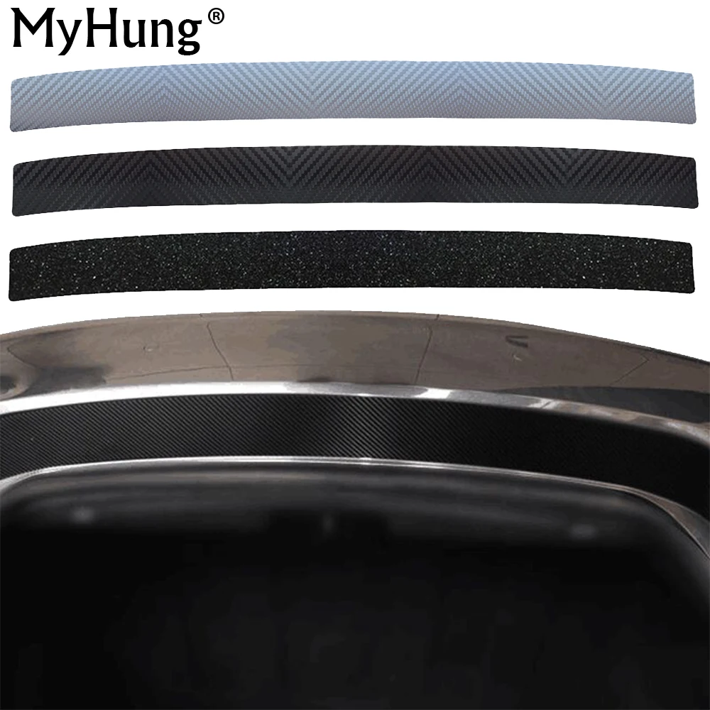 

Car Rear Bumper Scuff Protective Sill Pedals Cover For Volkswagen Tiguan Touran Touareg Passat CC Beetle Carbon Fiber 1pc