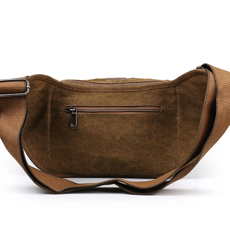 Ruil-riñonera de lona estilo Retro para hombre, bolso multifuncional con bolsillos, para ocio, Picnic, para teléfono, a la moda, paquete Vintage,