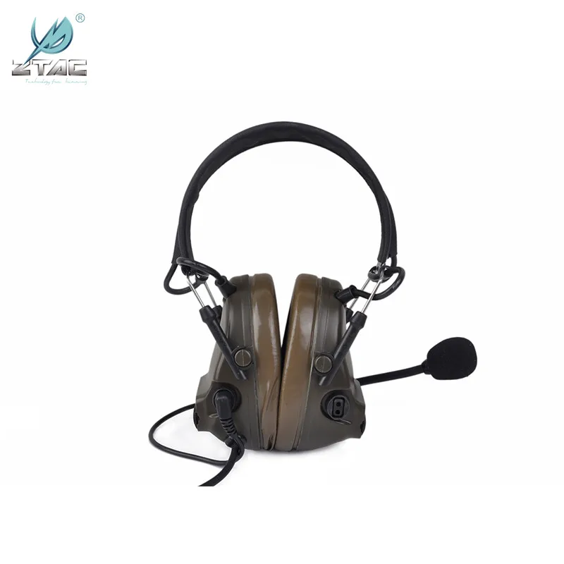 Z-TacTactical Pelto ComtacIII Headset Noise Reduction Pickup Airsof Accessorie Active Headphon Military For Hunting Shooting