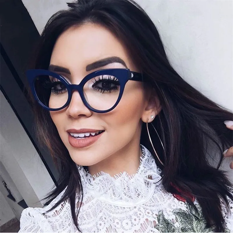 

2019 New Ladies Vintage Sexy Cat Eye Optical Glasses Frame Female Brand Luxury Eyeglasses Frame Women Retro Eyewear