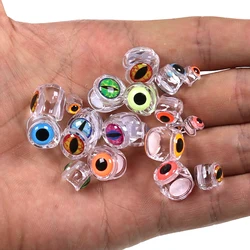 10/20PCS Fly Tying Fish Mask / 3D Eyes Suspend Streamer Reptile Dragon Eyes Pike Bass Trout Saltwater Fly Tying Material