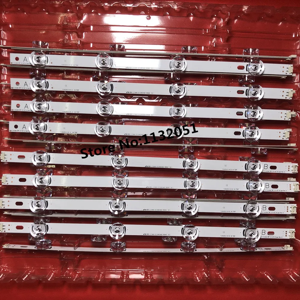 8 قطعة LED شريط إضاءة خلفي ل 42LB631V 42LB639V 42LB640V 42LB644V 42LB650V 42LB652V 42LF653V 42LF5500 42LF6200 42LF6500 42LB5500