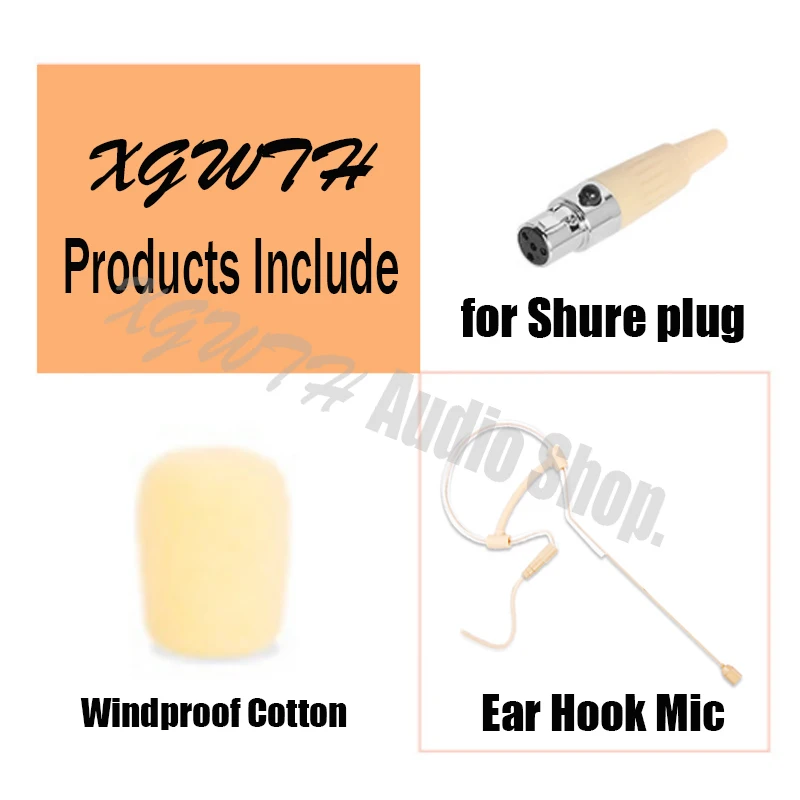 Конденсаторный микрофон для наушников Shure ULX, SLX, PGX, UT, KCX, BLX, GLX