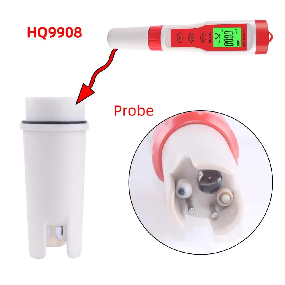 Electrodo de sonda de vidrio de repuesto para medidor de Ph Yieryi para probador de temperatura de Ph Digital 3 en 1/4 en 1 Tds Ec