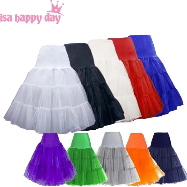 Farben Kurzen Blau Lila Tutu Petticoat Krinoline Vintage Hochzeit Braut Petticoat Für Cocktail Kleider Unterrock Rockabilly