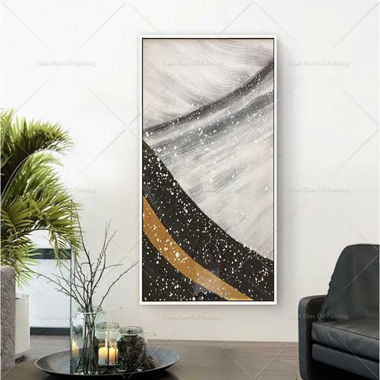 Gold Road New Style Painting Handpainted Oil Painting On Canvas Painting Wall Art Wall Pictures For Living Room Home Decor