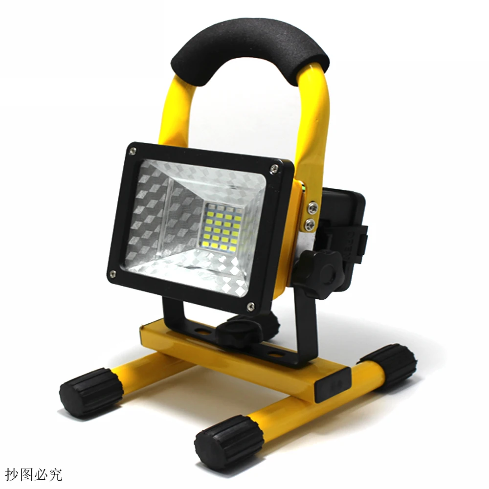 18650 Portable Rechargeable Floodlight 30W 24 led Flood light Waterproof Outdoor rechargeable lights +charger+3x18650 battery