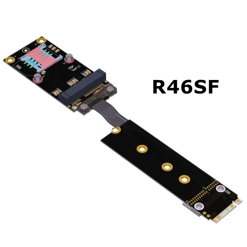 M.2 NGFF Ultra NVMe SSD Key M Extension Riser cable to mini-pcie mPCIe mini pci-e ADT-Link