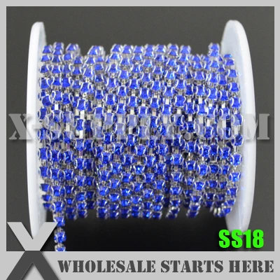 

Single Row SS18 Sparse D Claw Garment Rhinestone Chain, X11618