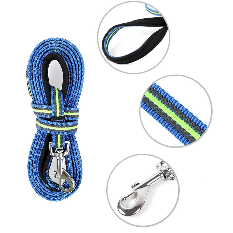 3M/5M/10M Pet Dog Chain Leash Products Accessories Nylon Anti-Skid Outdoor Training  Pet Lead Belt Soft Padded Handle Dog Leash