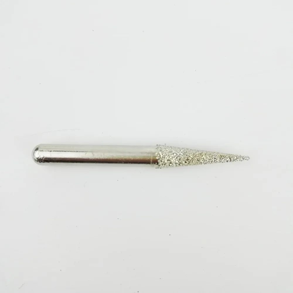 DIATOOL #12 5pcs Vaccum Brazed Diamond Burrs Rotary Tool For Stone Concrete 6x25MM, Grinding Head Grinding Bits Grinding Burrs