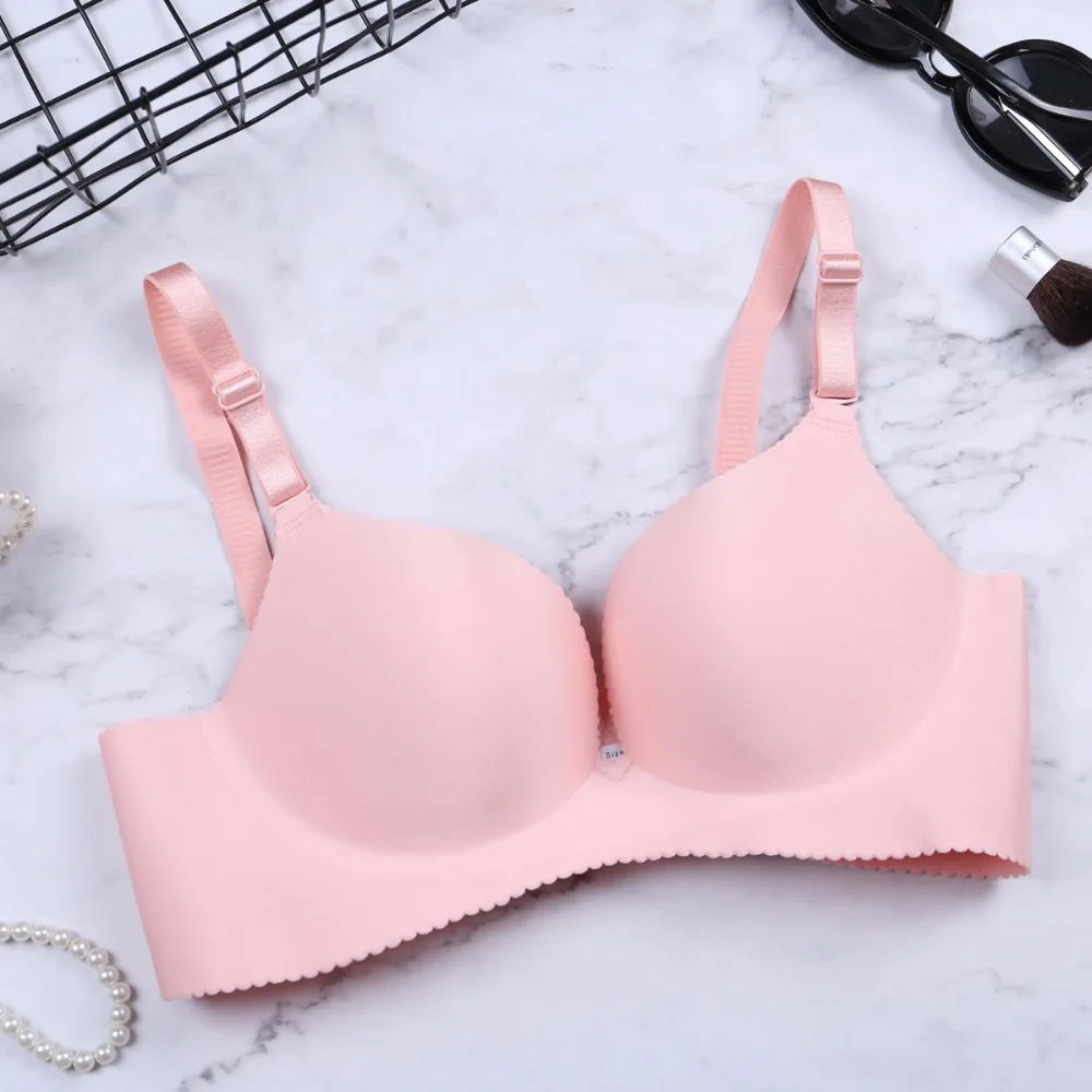 2019 New Arrival Women Bra Push Up Sexy BH Soft Bra Big Size 6 Colors Adjustable Lingerie Gather Seamless One-Piece Lady Bra