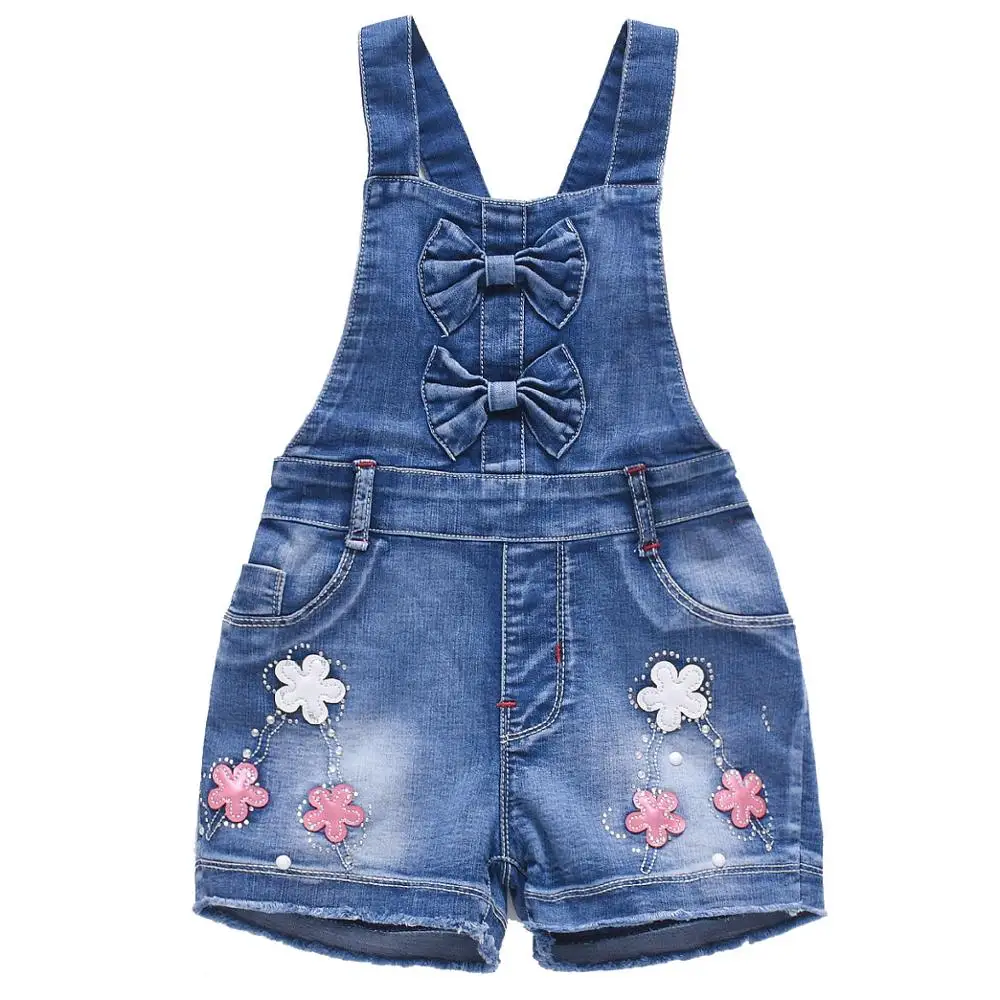 2-11T Summer Children Kids Little Girls Romper Shorts Denim Overalls Shortalls Jeans Cotton Denim Bib Shorts Rompers