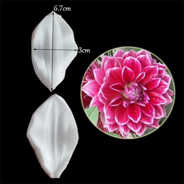 Dahlia Petals Veiner & Cutter Flower Fondant Cake Decorating Tool DIY Baking Sugar Gum Paste M2079