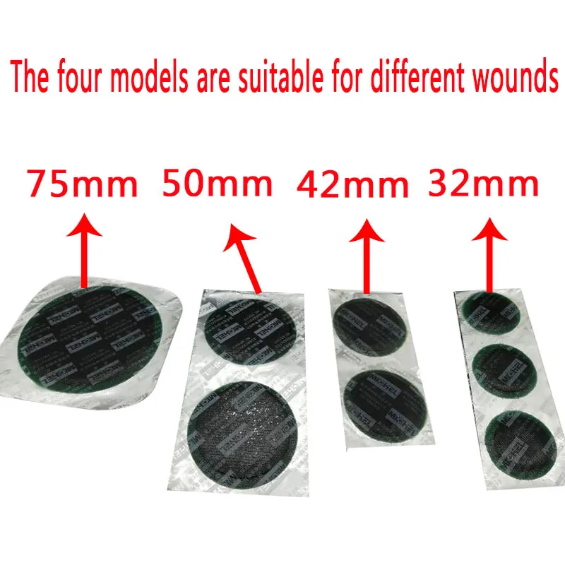 Multifunction Quick Drying Without Glue Round Natural Rubber Tire Tyre Puncture Repair Cold Patch Tubeless Patches