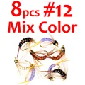 8 piezas, tamaño 12, colores surtidos