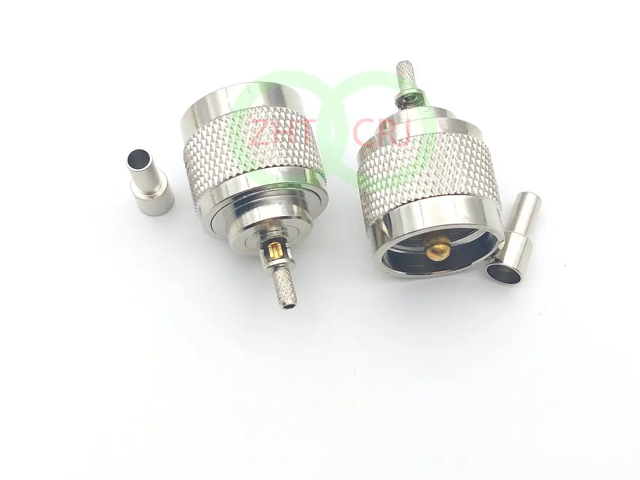 50pcs RF Coaxial UHF PL259 male crimp connector Crimp for RG316 RG174 LMR100 coaxial cable