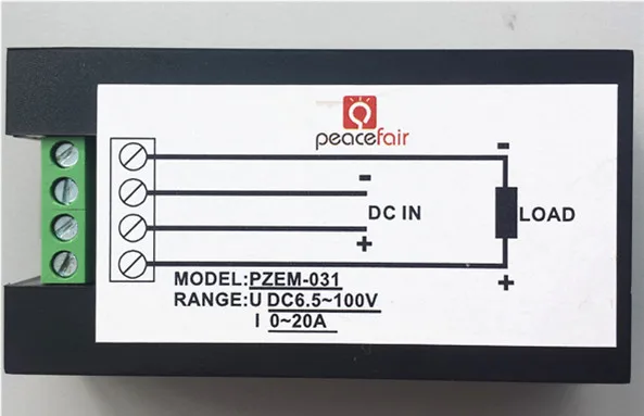 Free Shipping PZEM-031 Digital DC 6.5-100V 20A 4IN1 Voltage Current Power Energy Voltmeter Ammeter Watt Panel Meter