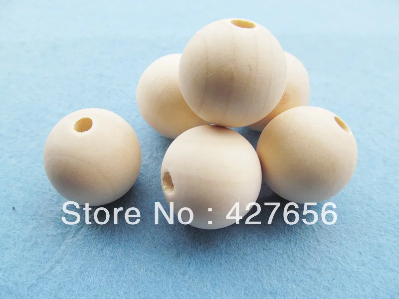 

12pcs Good Quality 22mm Unfinished Round Ball Natural Wood Spacer Beads Charm Finding, DIY Accessory Jewelry Making