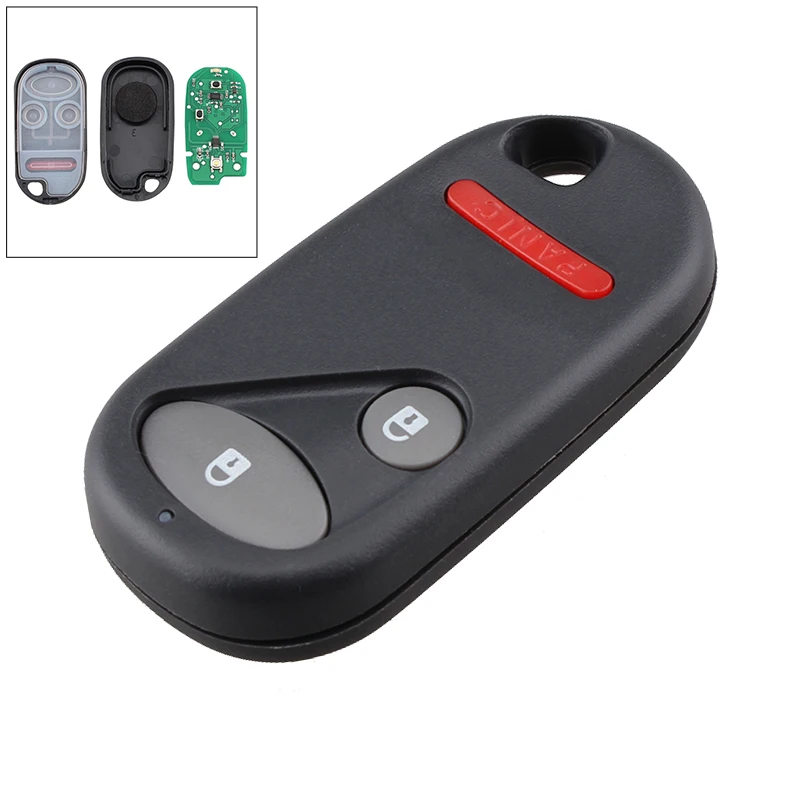 2+1 Buttons Replacement Remote Car Key Fob Transmitter Clicker Alarm for Honda NHVWB1U521 NHVWB1U523