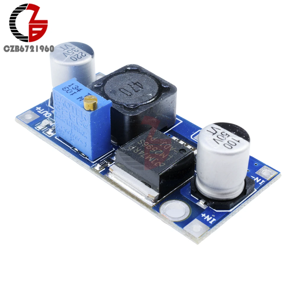 DC-DC Step Down Buck Converter Module LM2596 3.2V-40V to 1.25V-35V Adjustable Power Voltage Regulator Step-down Transformer