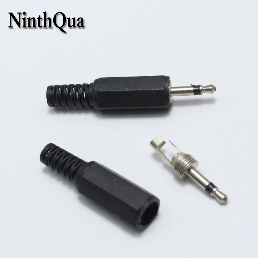 4pcs 2.5mm DC Power Plug 2.5 2Pole Mono Audio Plugs Welding Type Microphone Adapter Connector