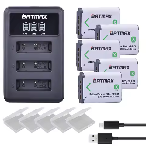 NP-BX1 np bx1 Battery + 3 Slots LCD Charger for Sony DSC-RX100 DSC-WX500 IV HX300 WX300 HDR-AS15 X3000R MV1 AS30V HDR-AS300