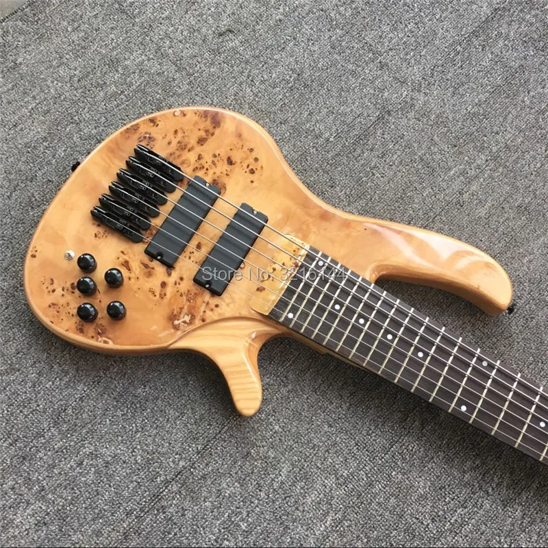 Custom product 6 string bass, black hardware, amplifying circuit, real photos, wart stick a skin, wholesale and retail