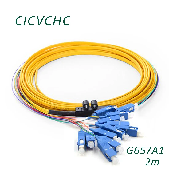 2pcs 12 Core Ribbon Cable -SC/UPC-G657A1-Branch kit / Optical Fiber Pigtail