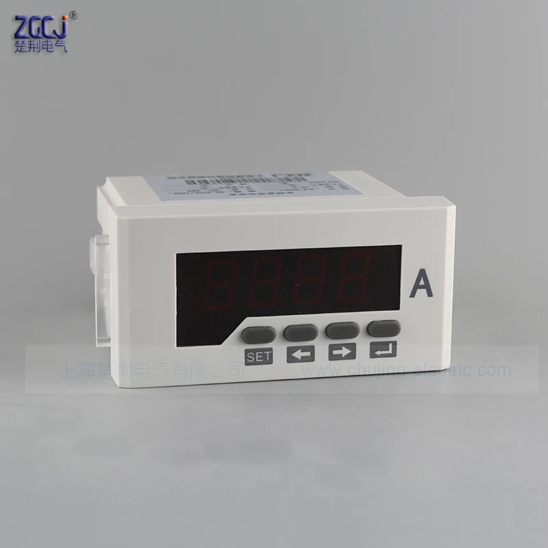 

Digital AC ampere meter with 2 relays output range AC 0-5A current meter with alarm output CJ-AA51-2O with switch signal output