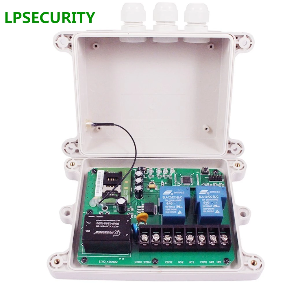 Waterproof IP65 4G GSM and SMS gate door opener GSM 4G Remote Control System module box ( Relay Control ) 100 users 2 relays