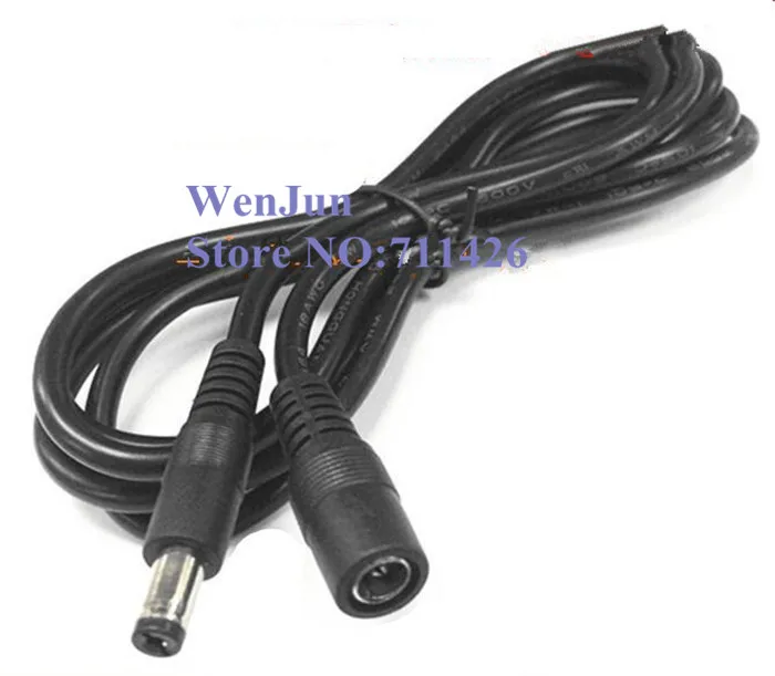 1.5M/3M/5M 18AWG 19V 12V power extension cable DC5.5*2.5 male to female power cable DC 5.5*2.5mm for Lenovo/ASUS 2pcs/lot