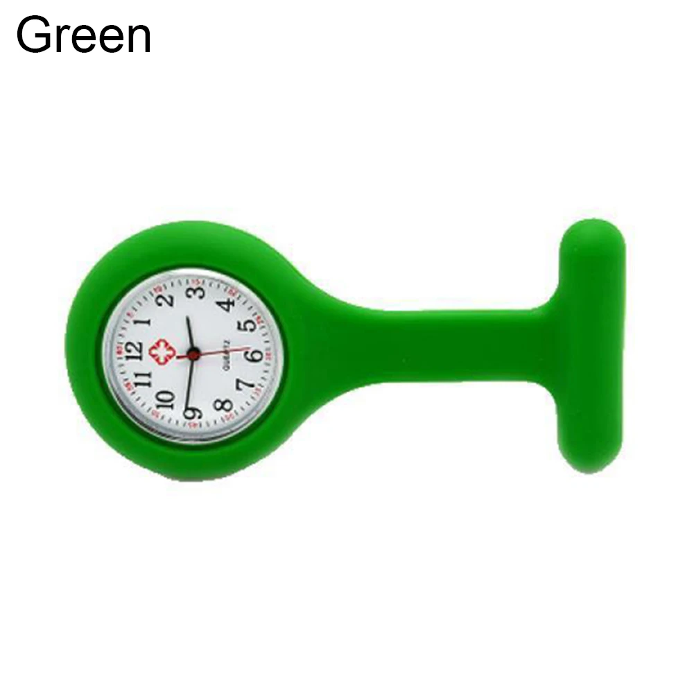 Reloj de enfermera de silicona con broche, Túnica Fob con batería gratis, médico, gran oferta, 2018