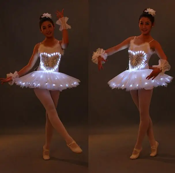 Free shipping women led costume /  Light up LED ballet skirt / LED light Dress