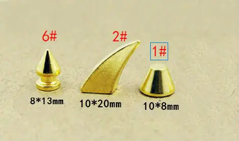 Gold Rivets For Leather Craft Studs and Spikes For Clothes Thorns Patch To Shoes Punk Garment Rivets Tachas Para Ropa