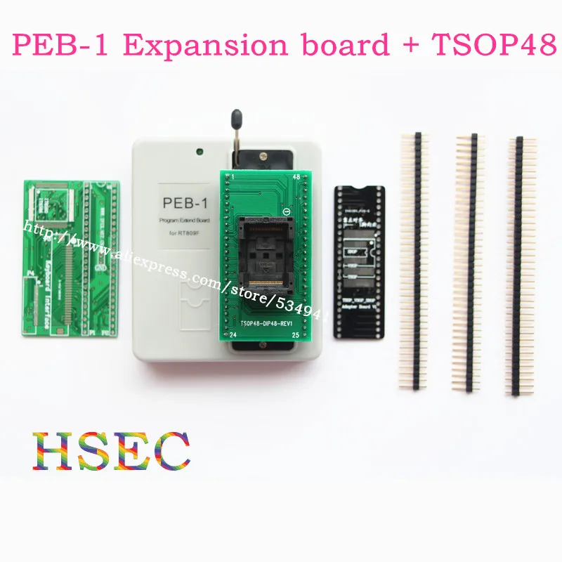 PEB-1 Expansion board+TSOP48 Adpater socket Use on RT809F lcd usb programmer Support IT8586E IT8580E 29/39/49/50 series32/40 /48