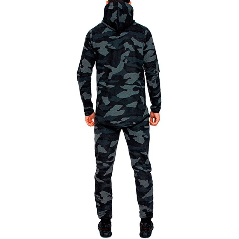 2024 New Spring Men Track Suit Fashion Hoodies Sweatshirt Camouflage Sportswear Set Autumn Jackets Pants Tracksuit Men MY056