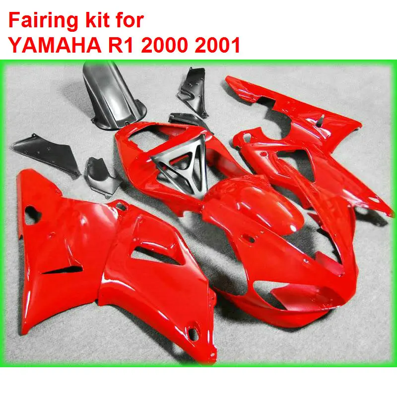 ABS plastic fairings for Yamaha YZFR1 2000 2001 red motorcycle fairing kit YZF R1 00 01 BA136