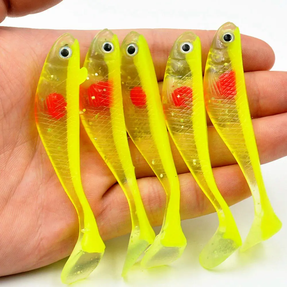 5Pcs/Lot Carp Fishing Lure Silicone Bait Swimbait Fishing Tackle 8cm 5.3g Isca Artificial Soft Lure Everything For Fishing