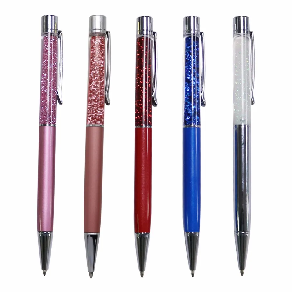 High-Quality Gold Powder Gradient Ball Pens Exquisite Creative Luxury Gold Foil Ballpoint Business Office Gift Student Supplies