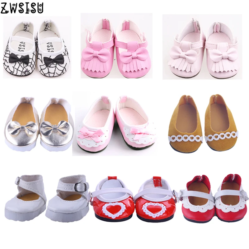 Doll Shoes 15 Styles Sales Promotions For 18 Inch American Doll & 43 Cm Born Doll For Generation Girl`s Toy  Doll  Accessories