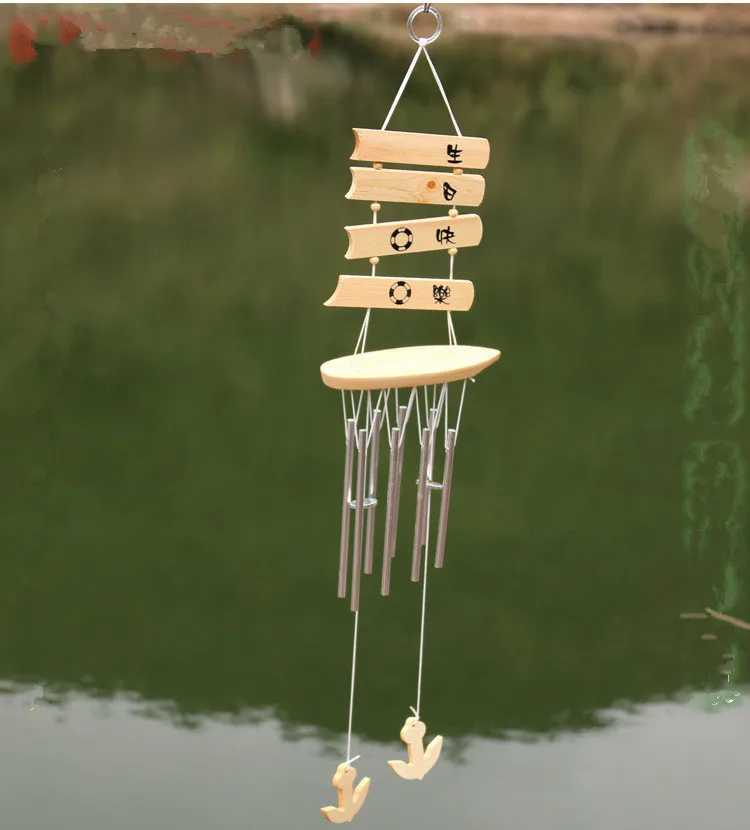 8 Solid Aluminum Tubes Metal Tubes Solid Wood Antirust Sound Chinese Characters Wind Chimes Door Yard Hanging Birthday Gifts