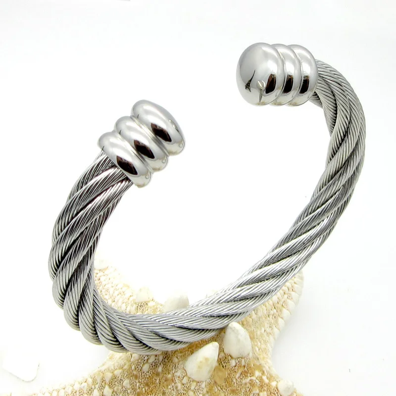 Men Or Women Fashion Europe And America Popular Steel Wire Rope Weaving Twist Bracelet Hot Selling Gift Bracelets