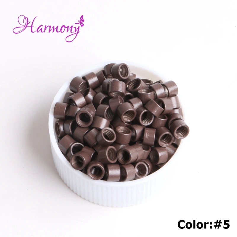 

Harmony Plus Hair 4.0*2.7*2.7mm 1000pcs Micro rings Beads Links with Screws for I tip hair extensions 8 colors available