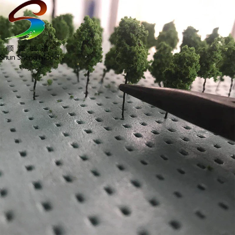 100pcs H:25mm Mini   Pine Tree  Scale Model Wire middle Green Color Tree For Train Layout Set