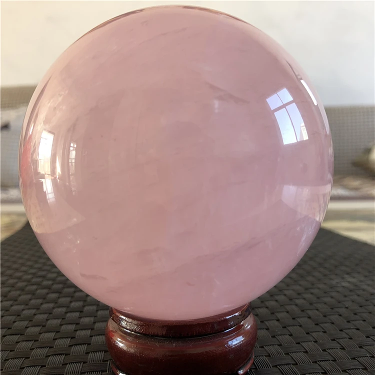 About 10CM Large Pink Rose Quartz Sphere Healing pink crystal ball reiki meditation crystals and stones