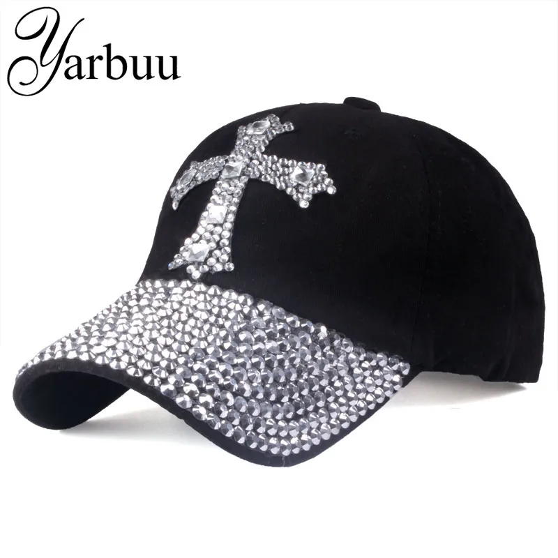 [YARBUU] Baseball Cap For Men & Women  2024 New Fashion Sun Hat The Adjustable 100% Cotton Rhinestone Cap Hat